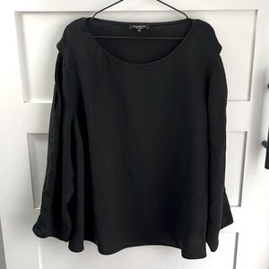 LAFAYETTE 148 | GUC Black Blouse with Open Arms 3X